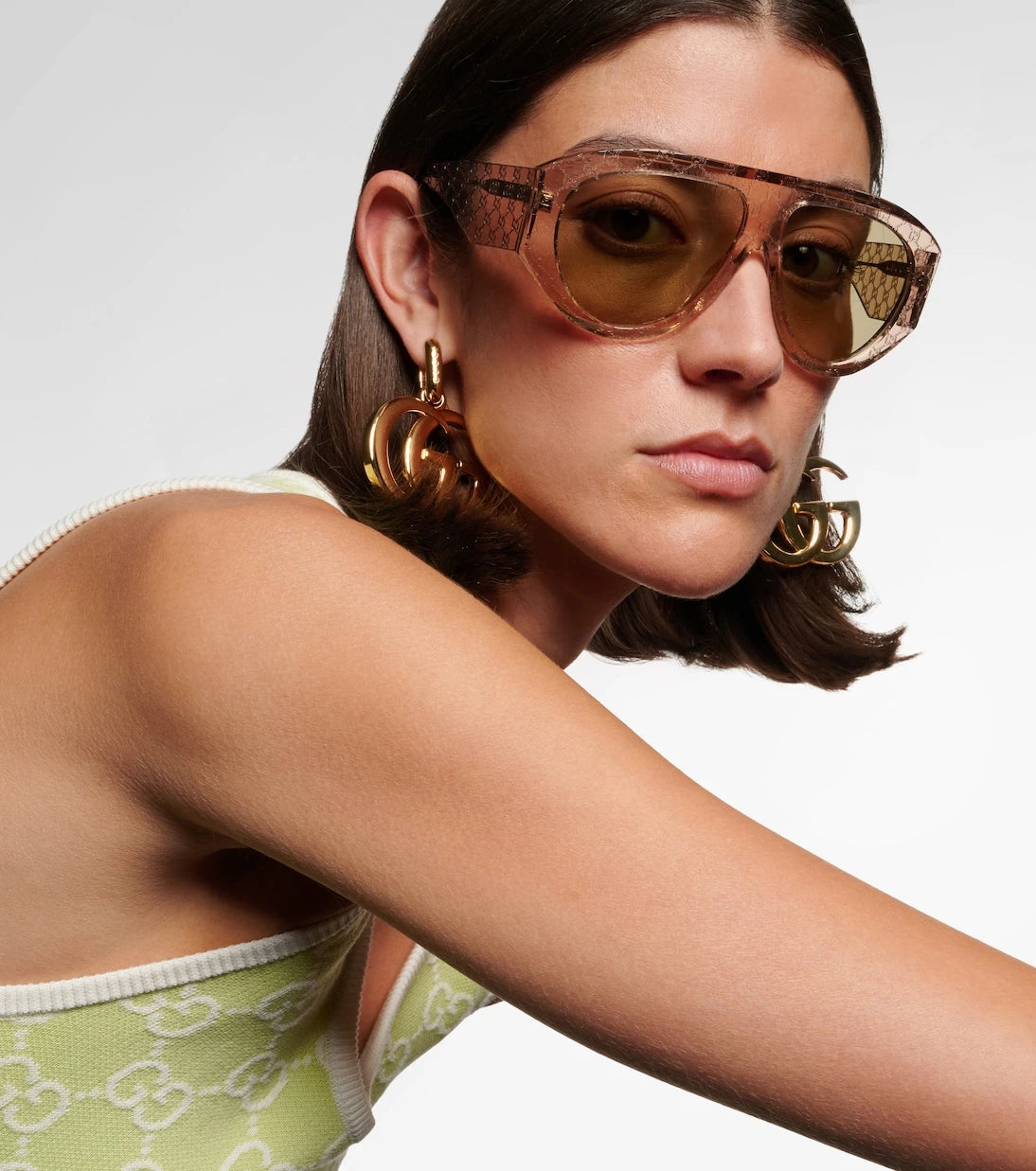 Gucci - نظارة شمسية Signoria shield