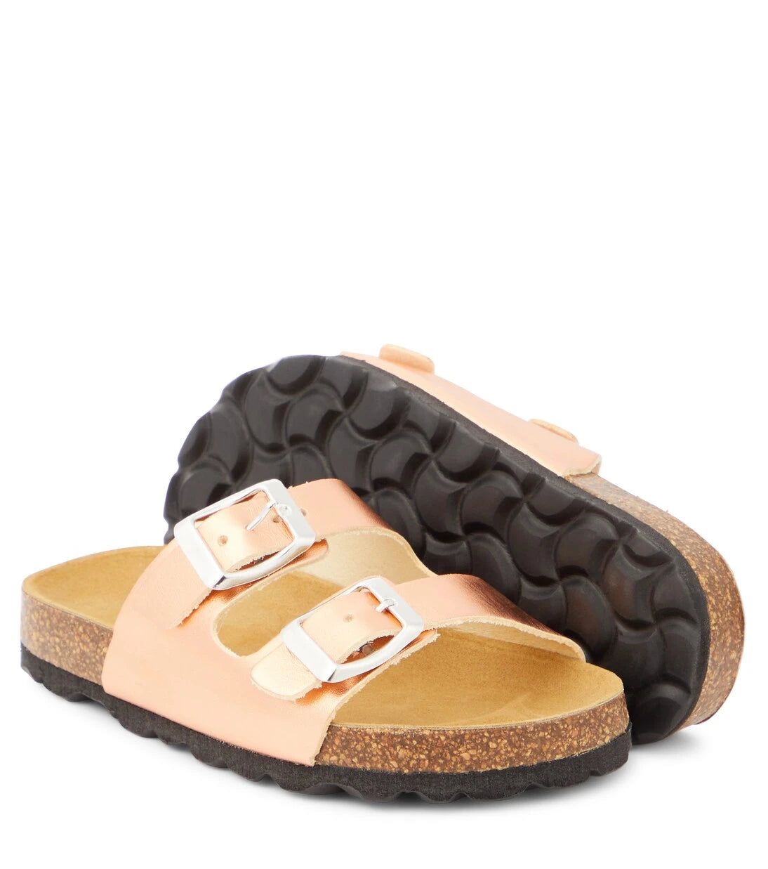 The New Society - Metallic leather sandals
