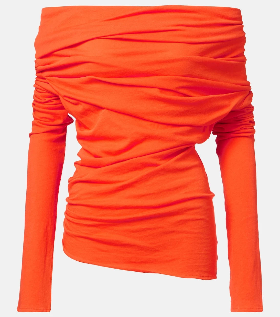 Entire Studios - Bound one-shoulder cotton-blend top
