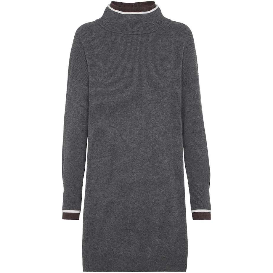 Brunello Cucinelli Virgin Wool-Blend Mini Dress