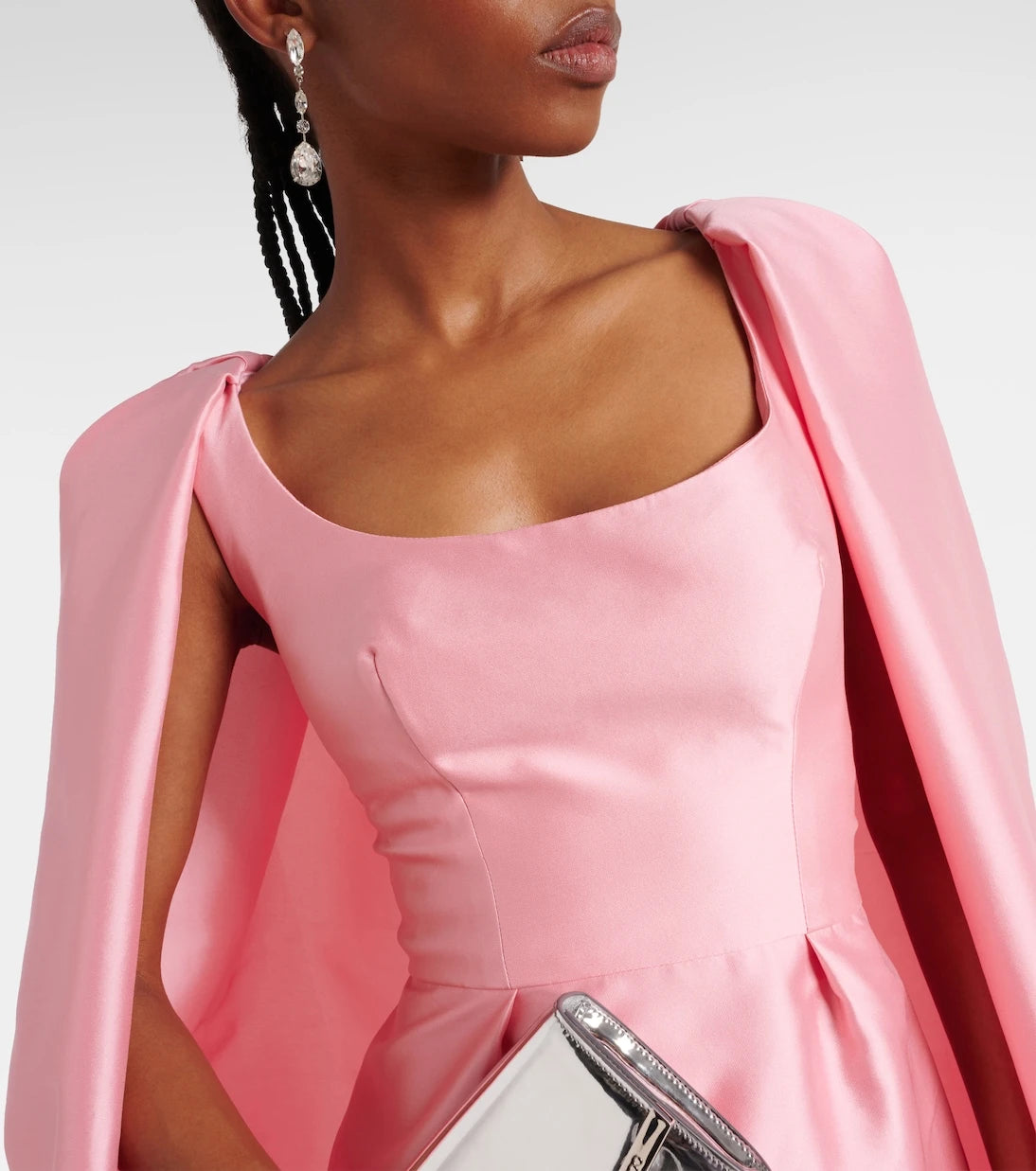 Monique Lhuillier - Caped mikado gown