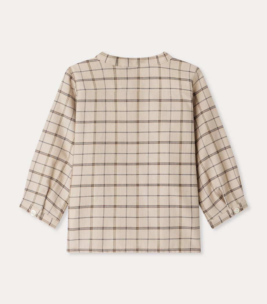 Cotton-Wool Check Half-Button Shirt (6-18 Months)