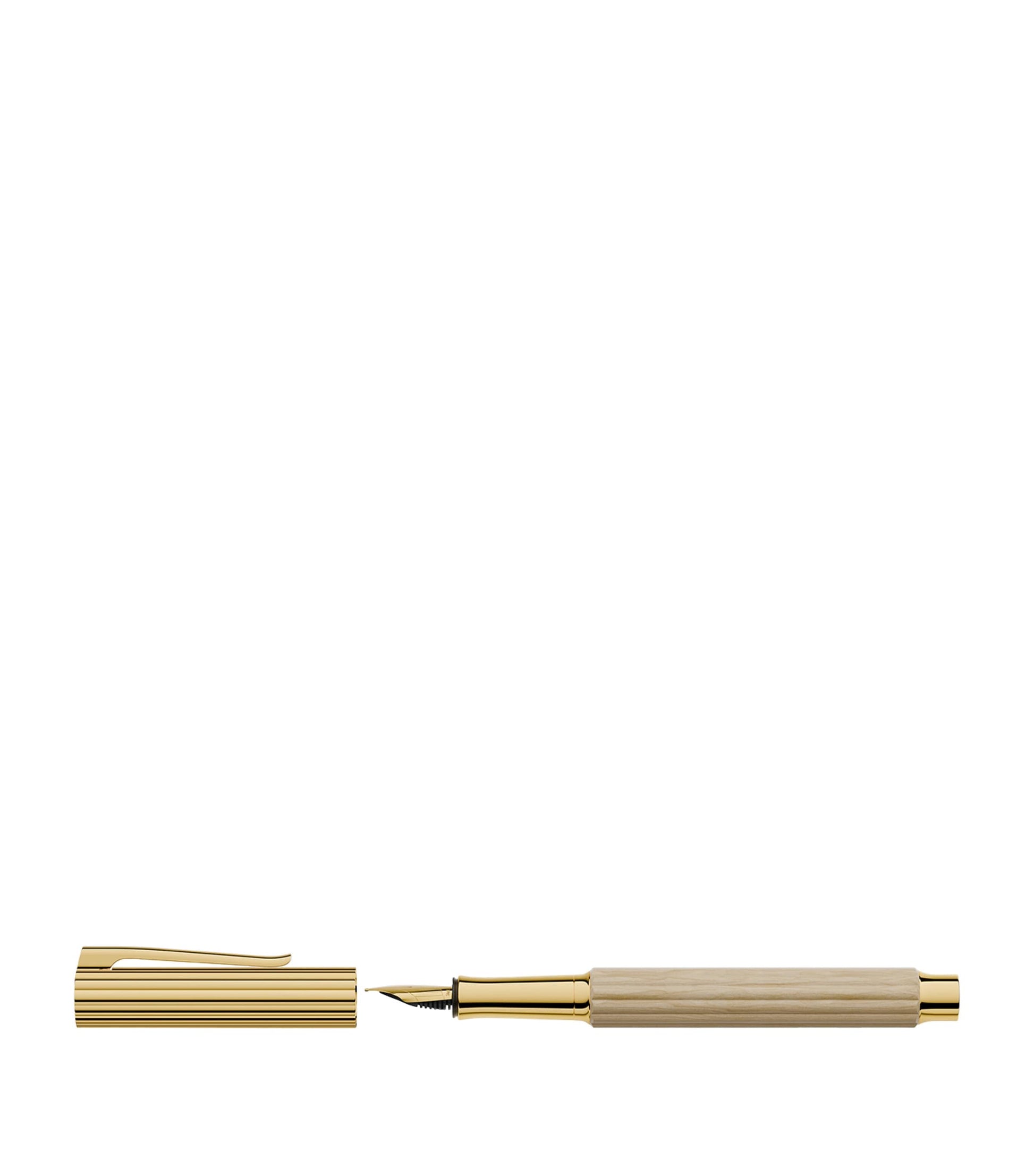 Graf von Faber-Castell Gold-Trim Hornbeam Wood Bloom Fountain Pen
