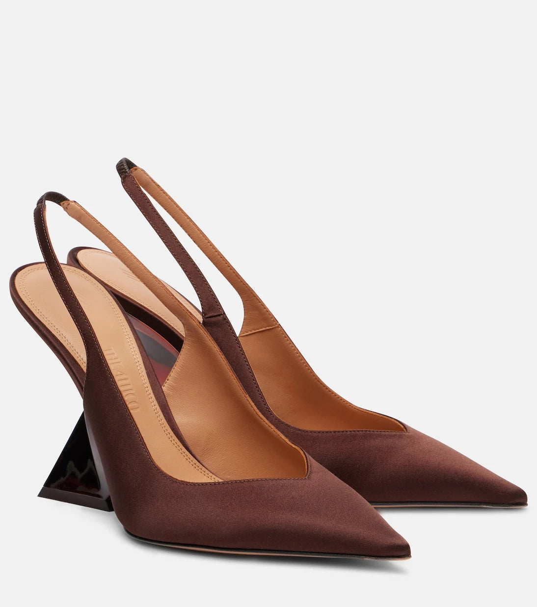 The Attico - Satin slingback wedges