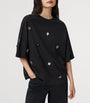 Black Organic Cotton Amelie Embellished T-Shirt