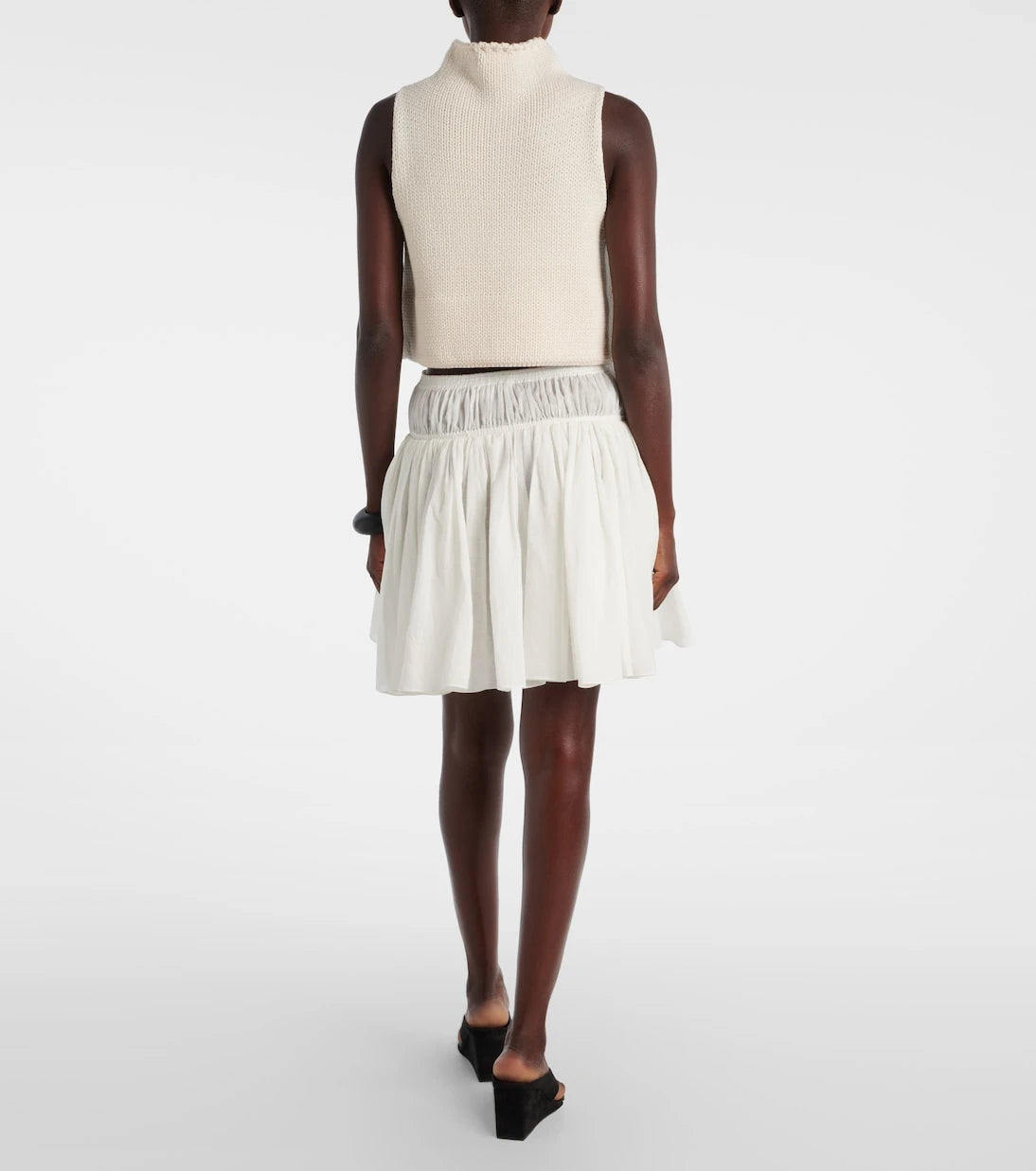 Alaïa - Cropped cotton-blend top