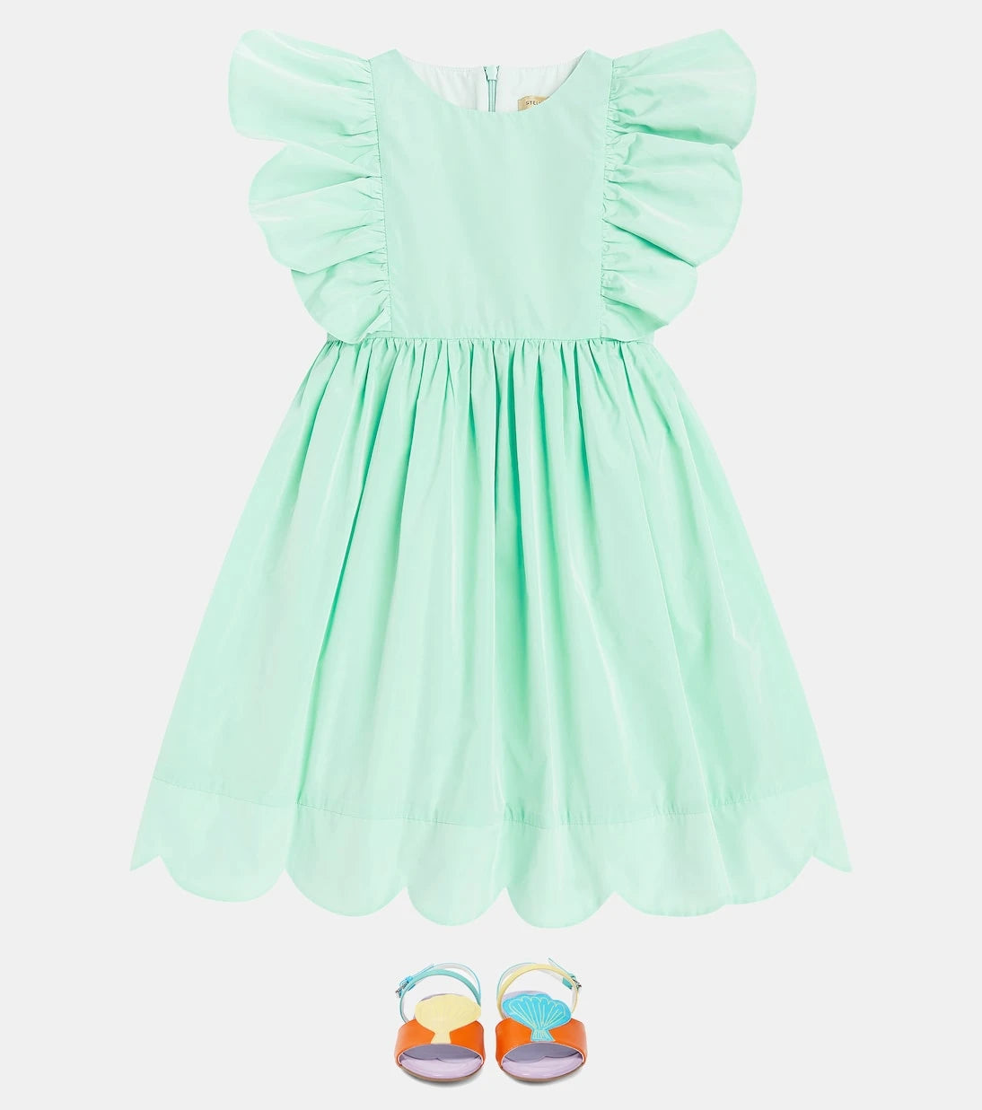 Stella McCartney Kids - Ruffled taffeta dress