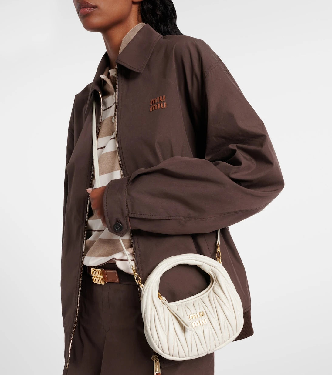 Miu Miu - Wander Mini matelassé leather shoulder bag