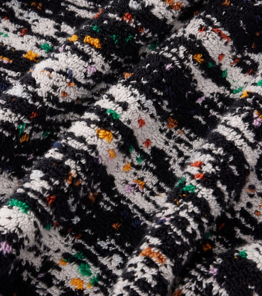 Missoni - منشفة شاطئ قطنية تيري مصبوغة بخيوط "تويست"