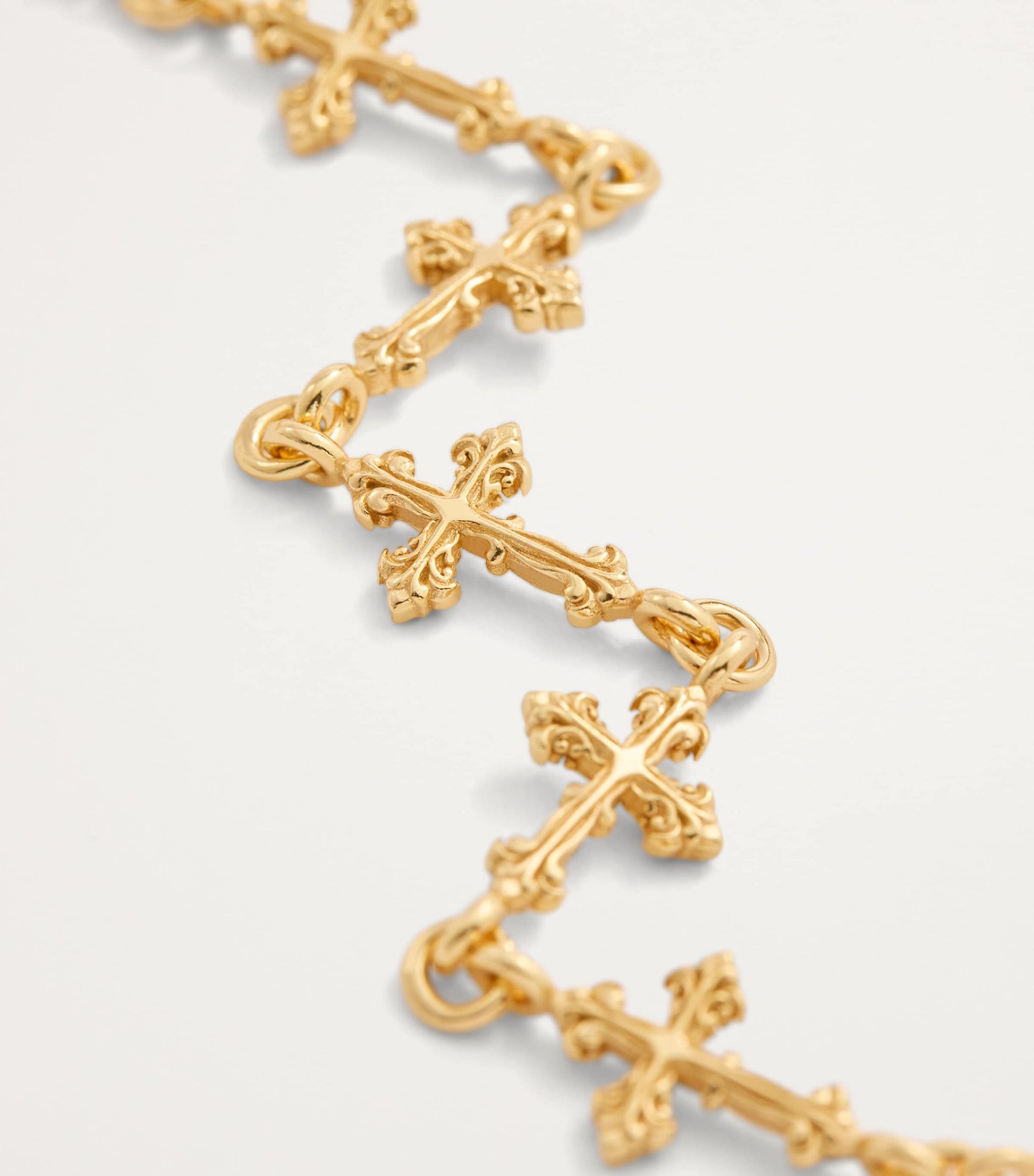 Gold-Plated Avelli Cross Bracelet
