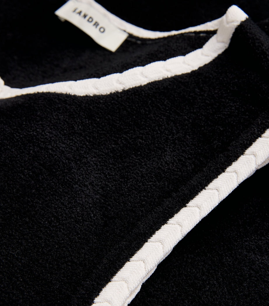 Velvet Knit Mini Dress BLACK