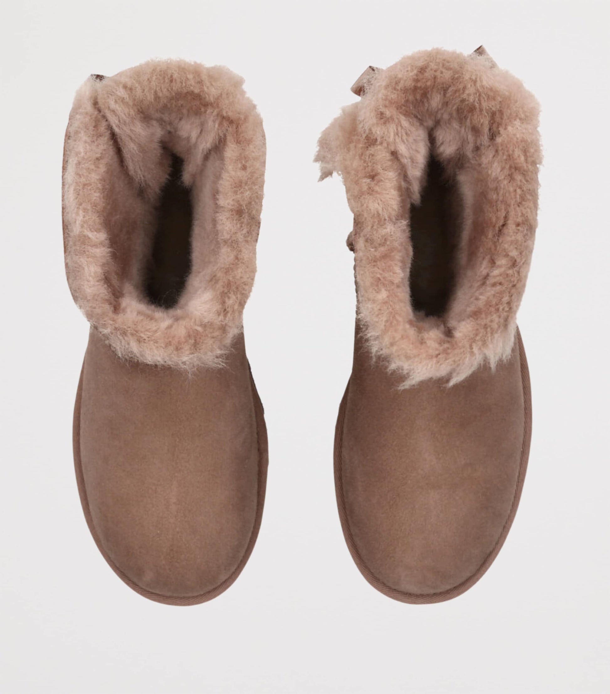 UGG Brown Suede Mini Bailey Bow II Ankle Boots