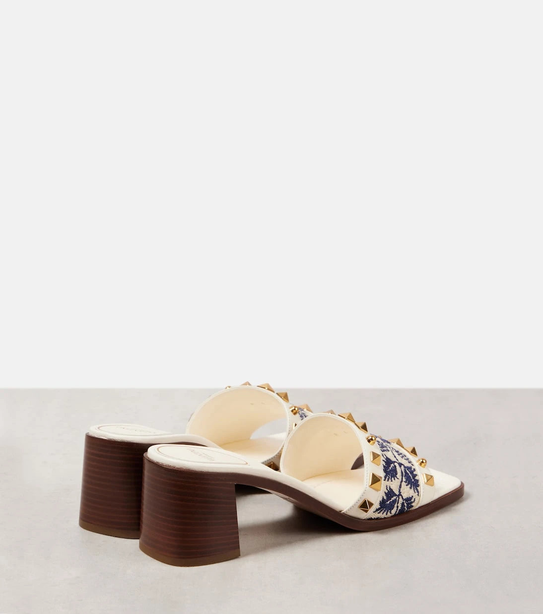 Valentino Garavani - County 60 Rockstud embroidered mules