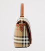 Brown Check Top-Handle Bag