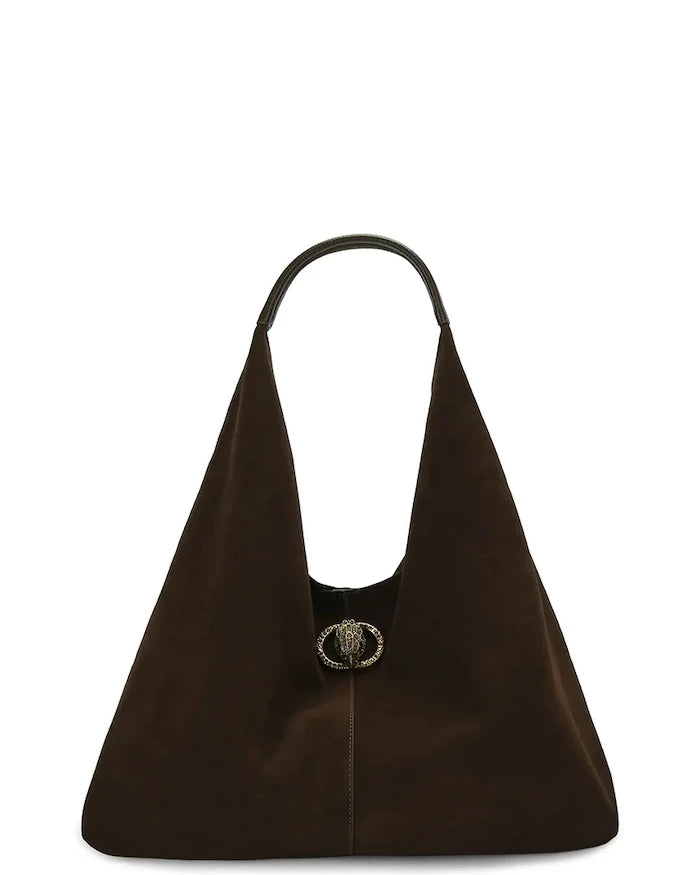 Kurt Geiger London шопинг чанта дамска от велур CHELSEA LG SLOUCH HOBO