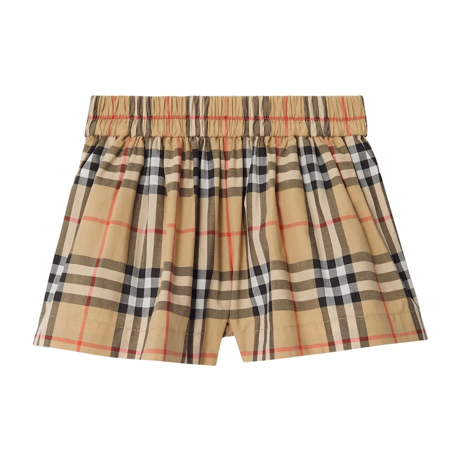 Burberry Kids Cotton Check Shorts (3-36 Months)