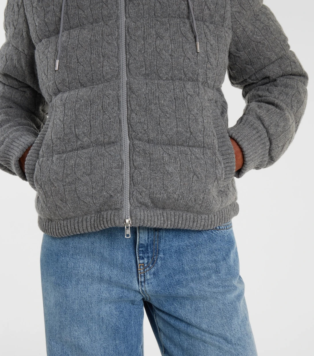 Polo Ralph Lauren - Cable-knit wool and cashmere puffer jacket