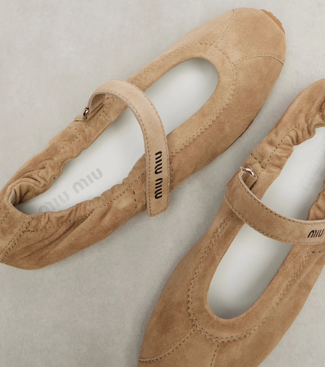 Miu Miu - Plume suede ballet flats