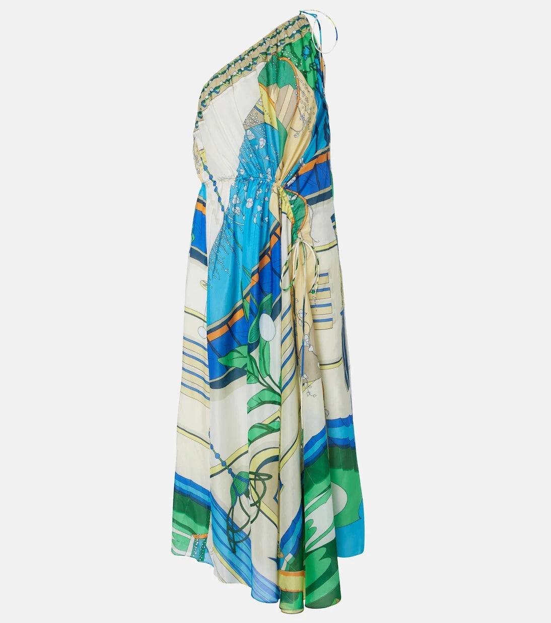 Tory Burch - Printed cotton and silk midi dress