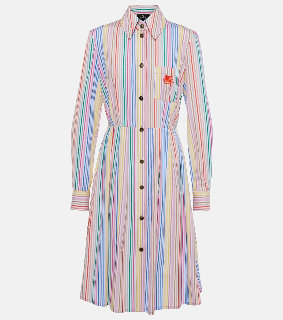 Etro - Striped cotton shirt dress