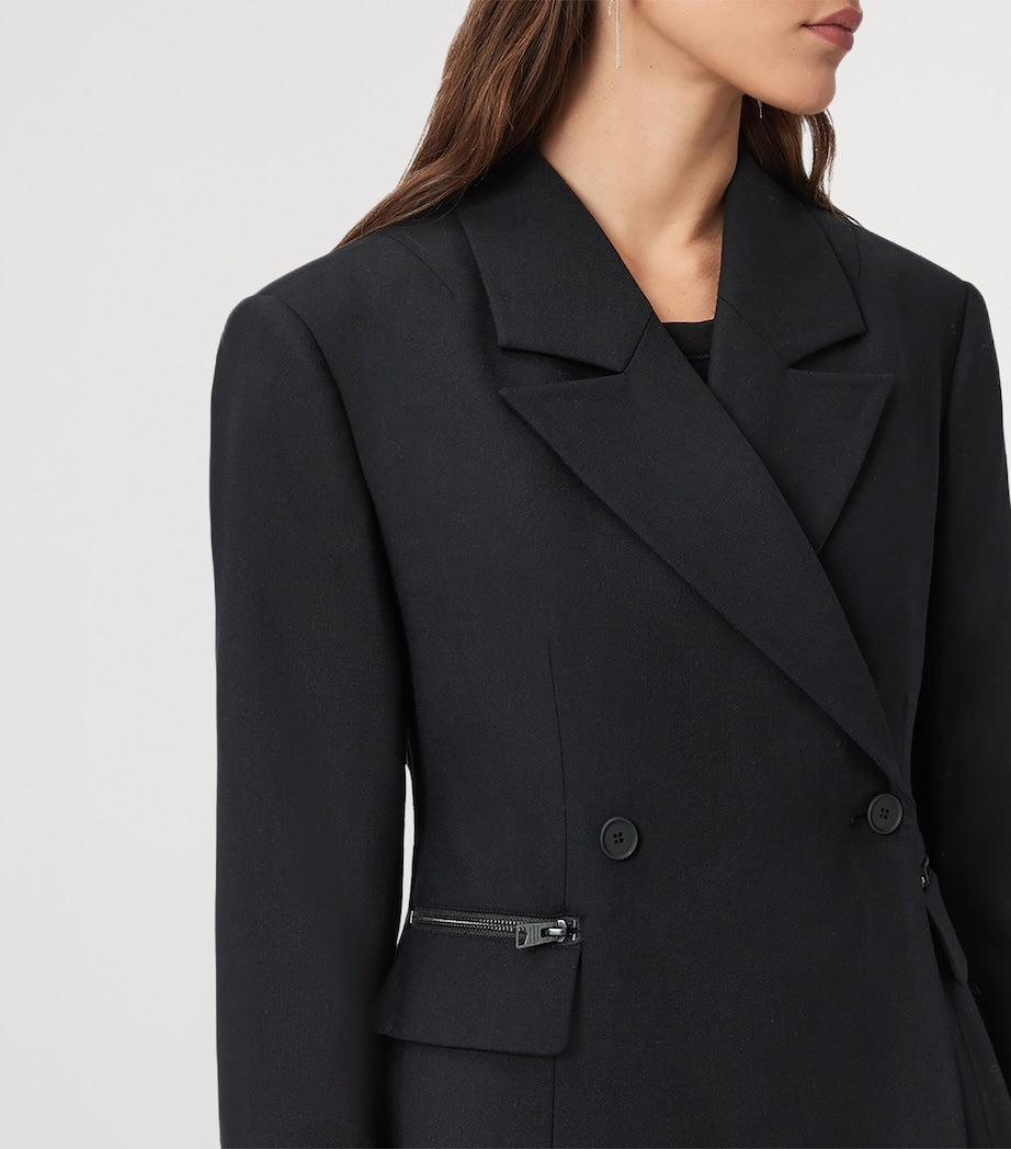 Black Double-Breasted Mimi Blazer
