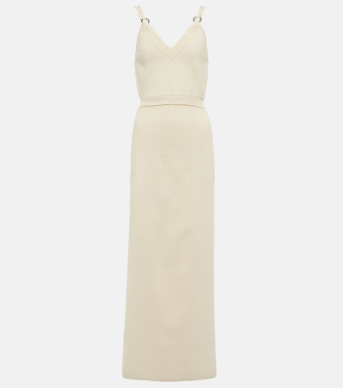 Rabanne - Embellished knit midi dress