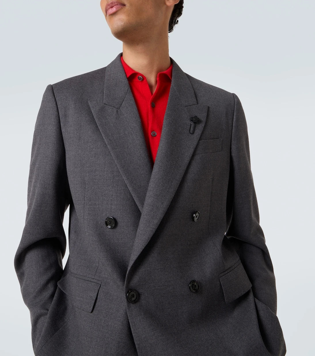 Lardini - Kruvaze yün blazer ceket