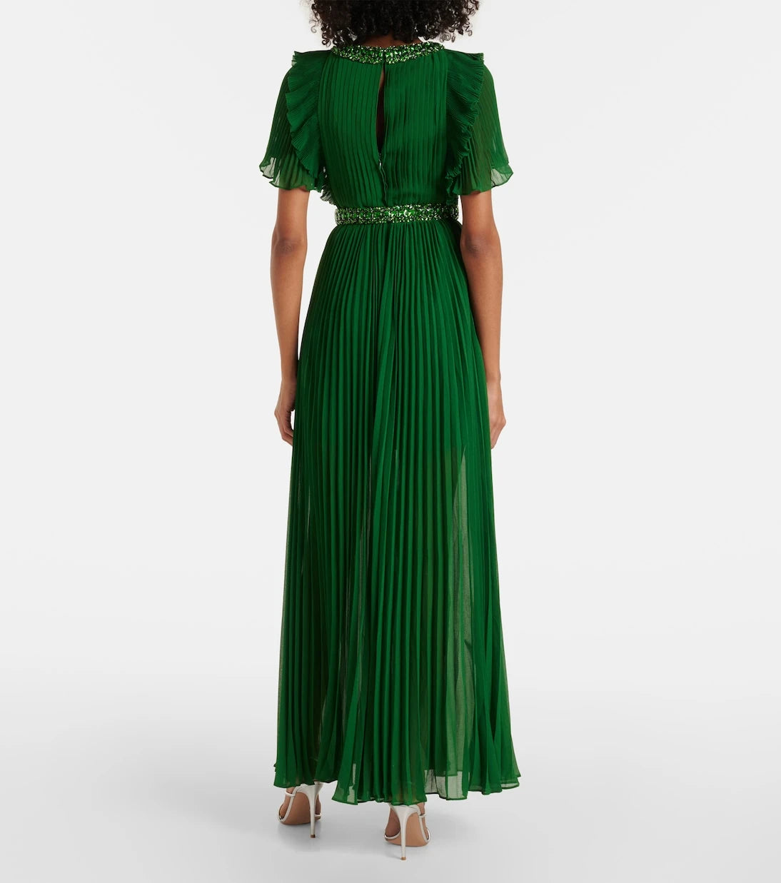 Self-Portrait - Crystal-embellished ruffled gown