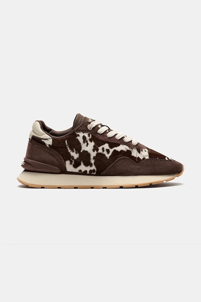 Hoff CITY PRINT BROWN kadın süet spor ayakkabı