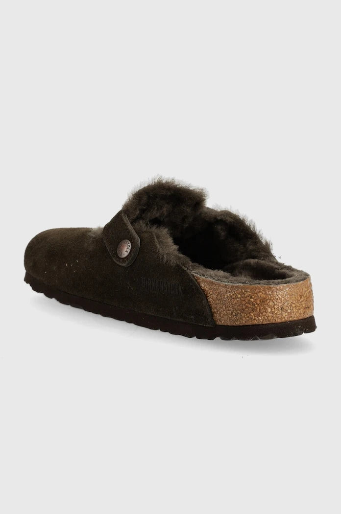 Велурени чехли Birkenstock Boston FUR