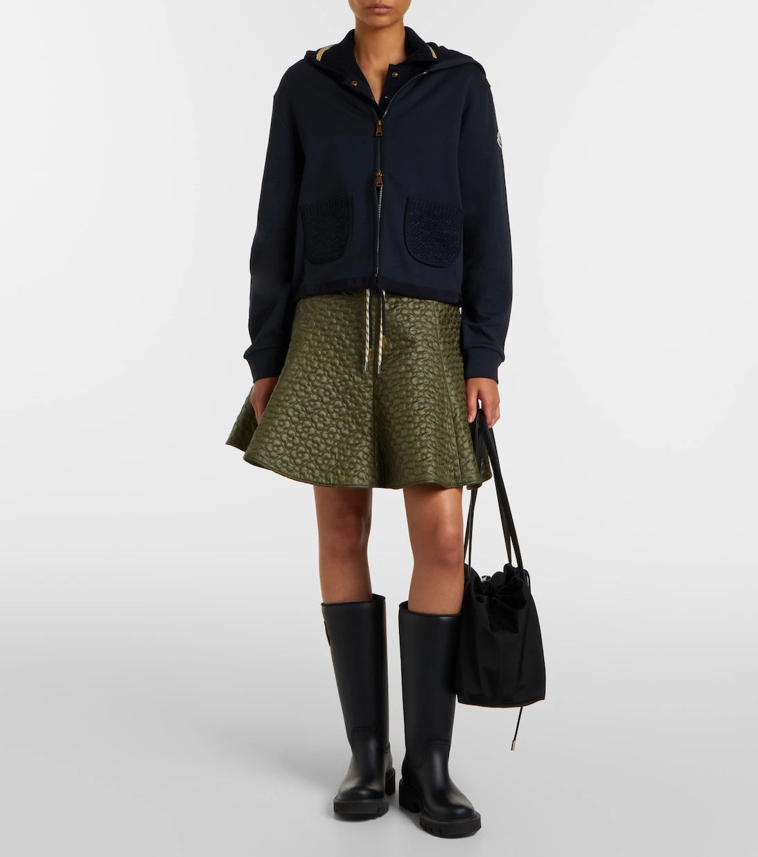Moncler - Cotton-blend zip-up hoodie