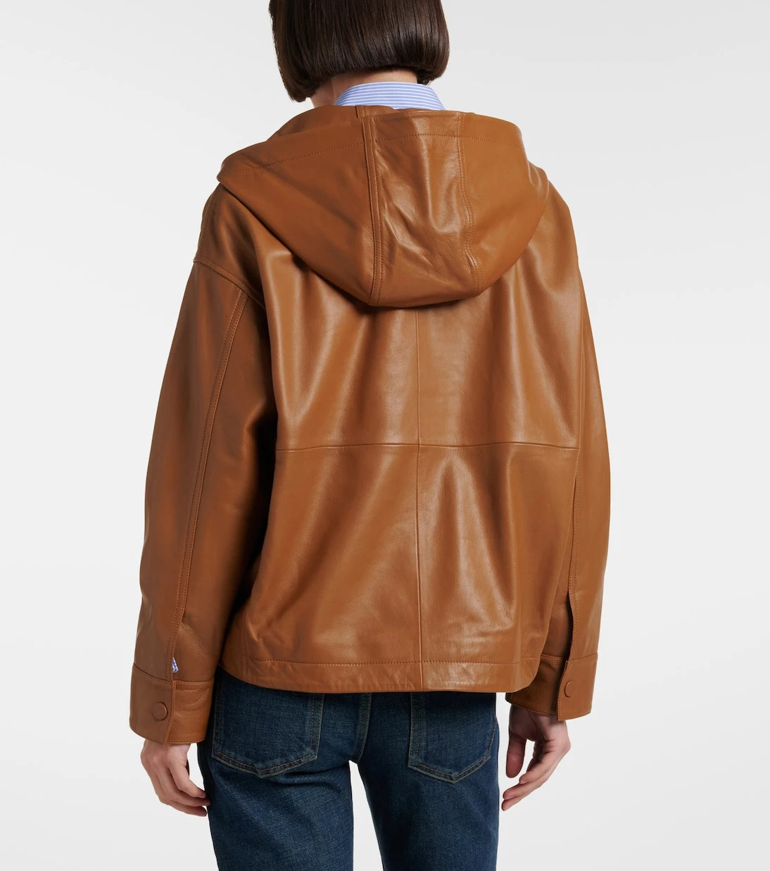 Yves Salomon - Hooded leather jacket
