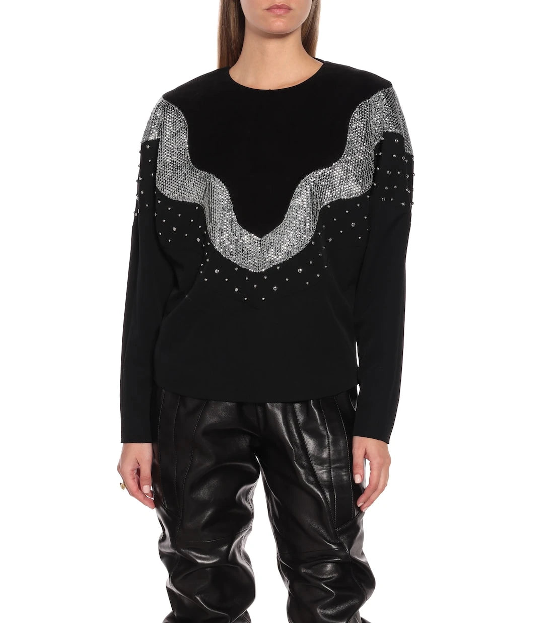 Isabel Marant - Valia embellished wool top