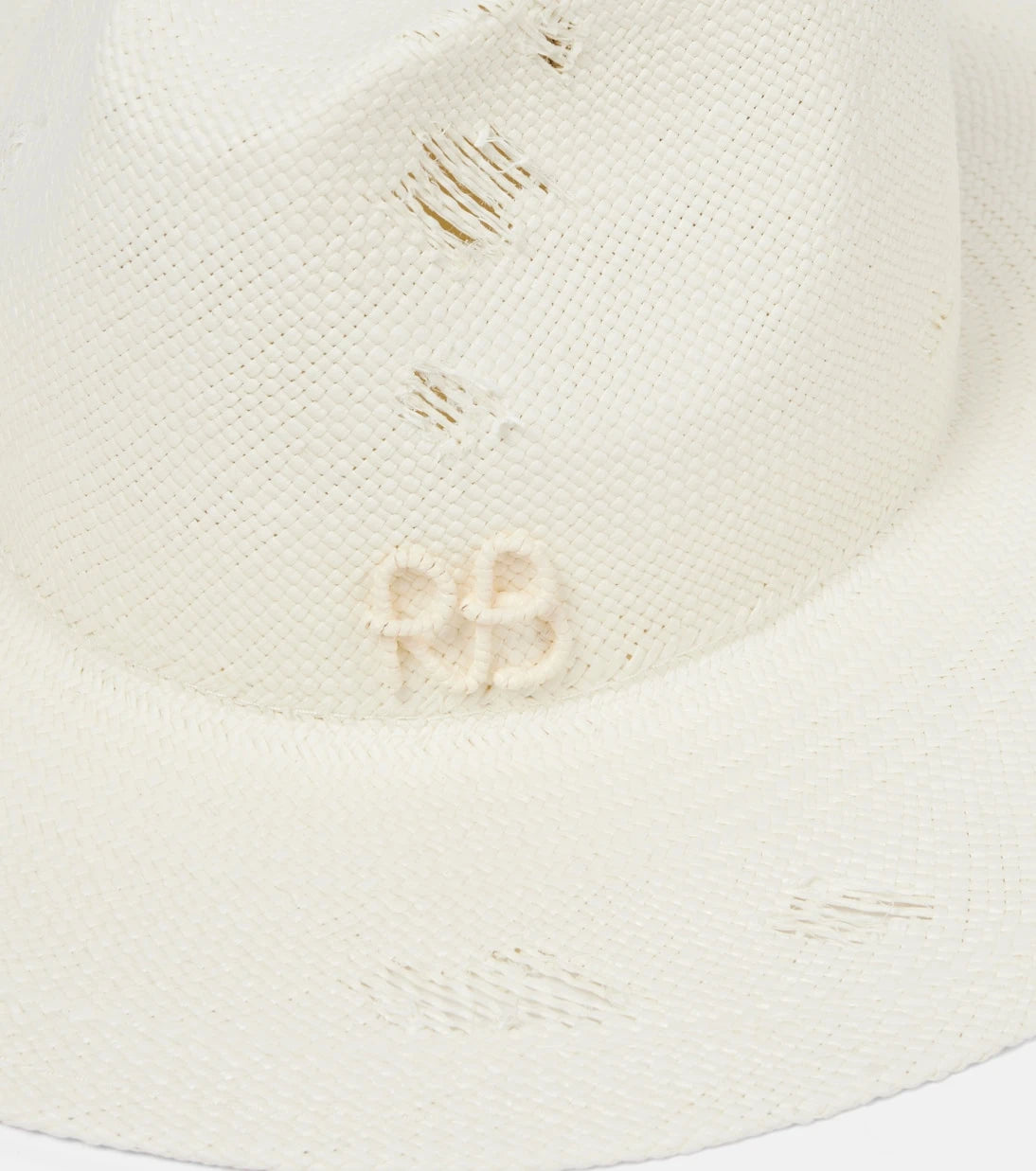 Ruslan Baginskiy - Faux pearl-embellished straw fedora