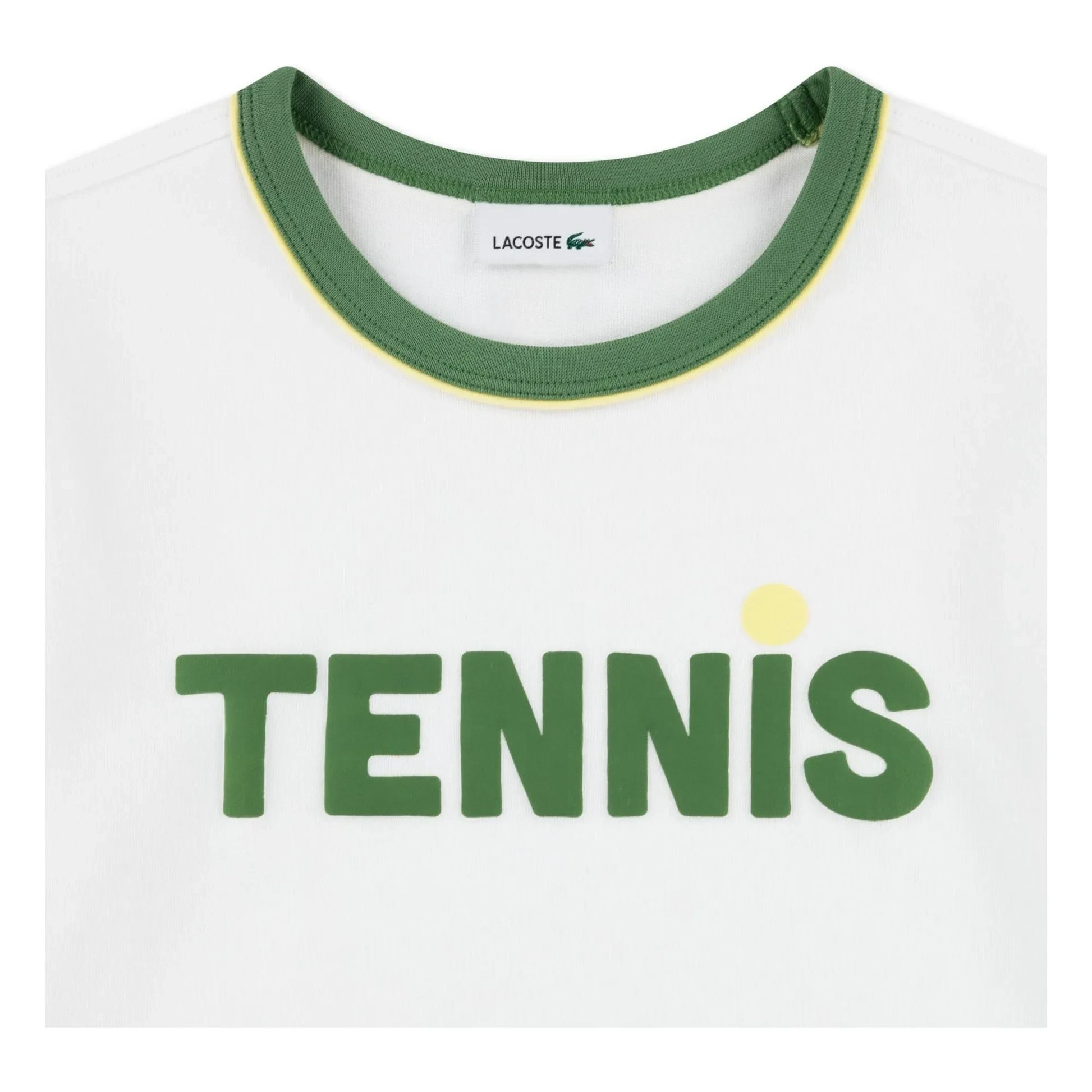 Lacoste - Organic Cotton Contrast T-Shirt | Off white
