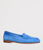Blue Suede Carla Loafers