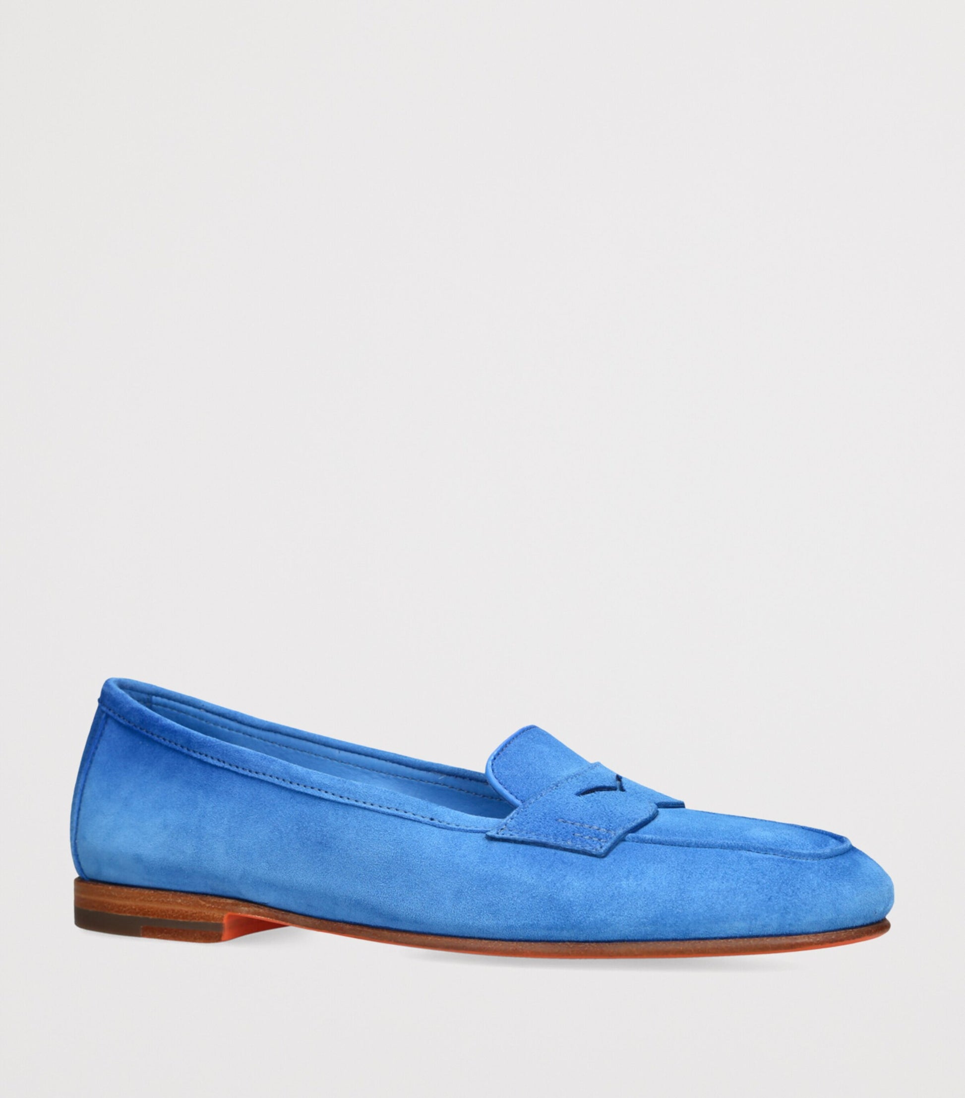 Blue Suede Carla Loafers