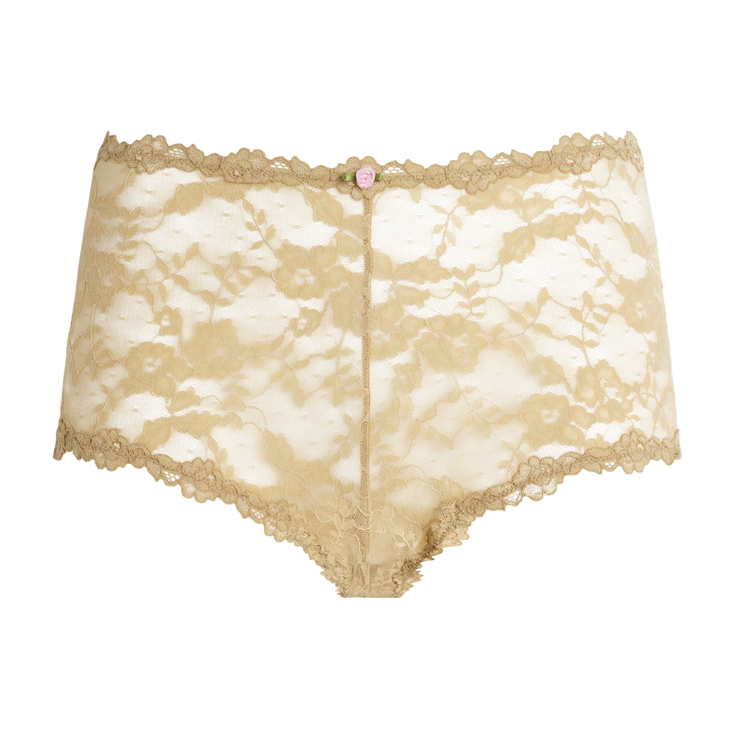 Skims Grey Stretch-Lace Boyshorts