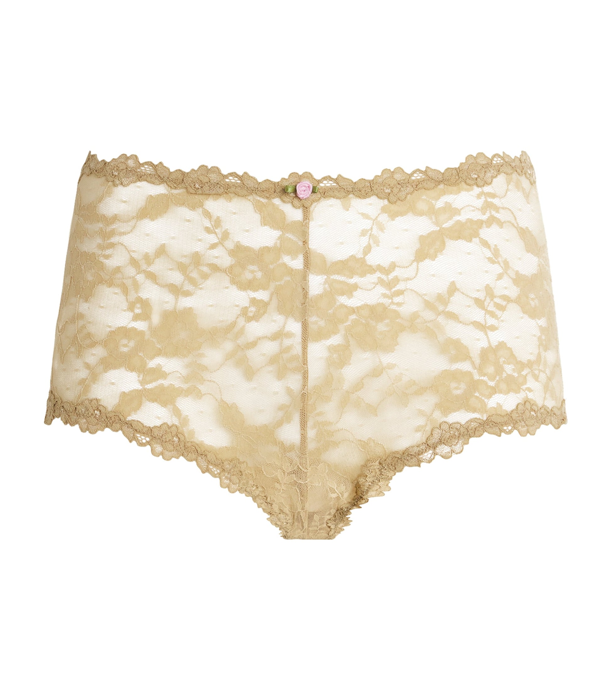 Skims Grey Stretch-Lace Boyshorts