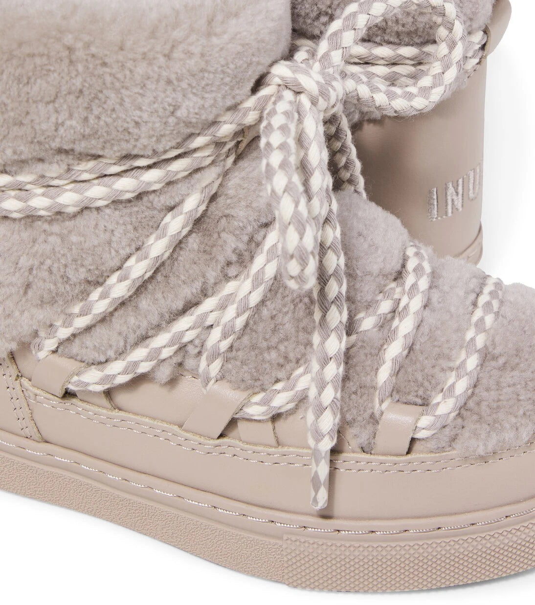 Inuikii Kids - Leather-trimmed shearling snow boots