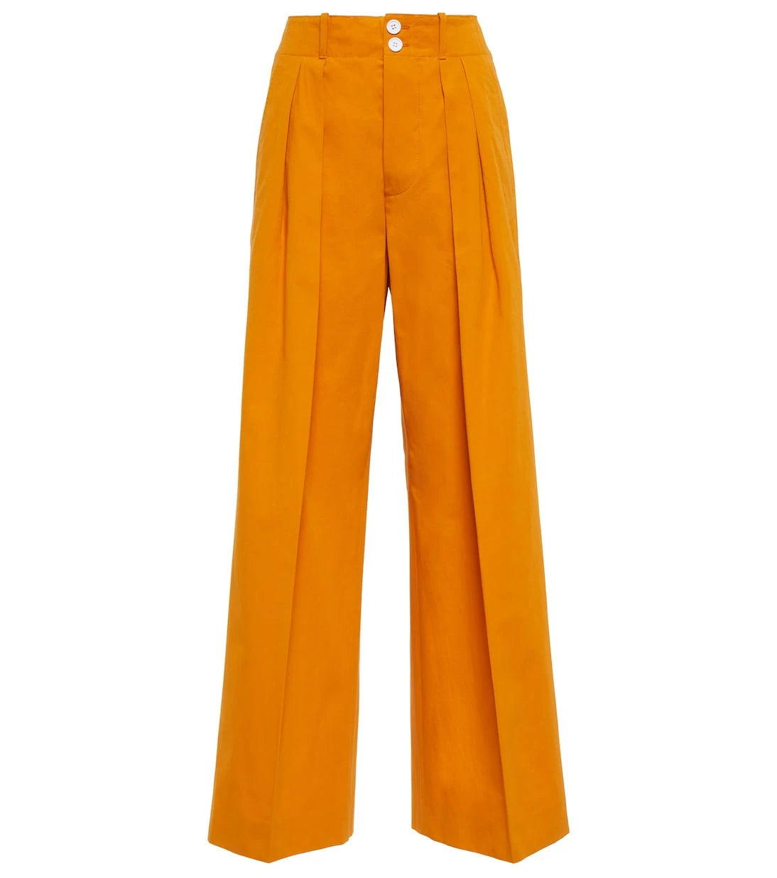 Plan C - Cotton high-rise wide-leg pants