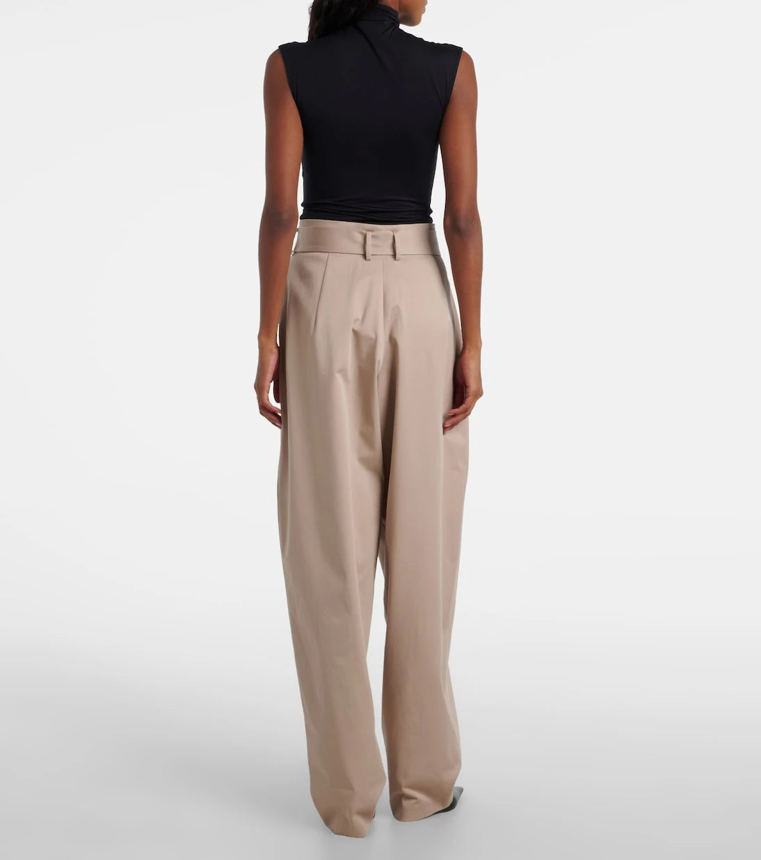 Magda Butrym - Belted cotton-blend tapered pants