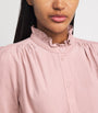 ME+EM Pink Cotton-Blend Corduroy Blouse