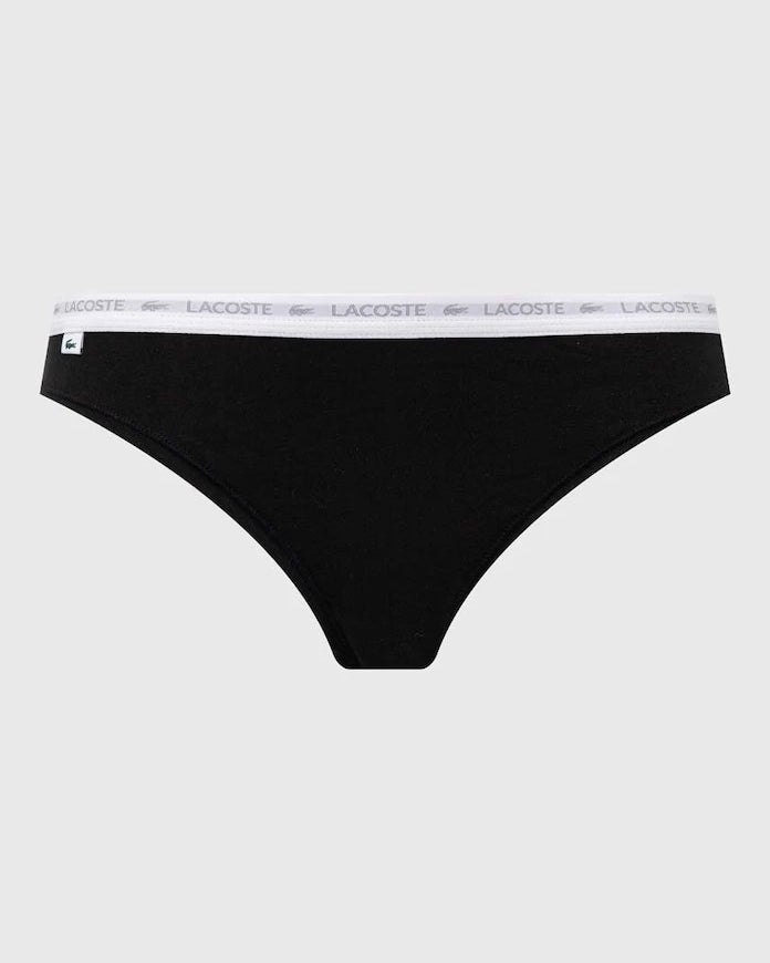 Lacoste Pamuk ve Elastanlı Kadın String Külot 3'lü