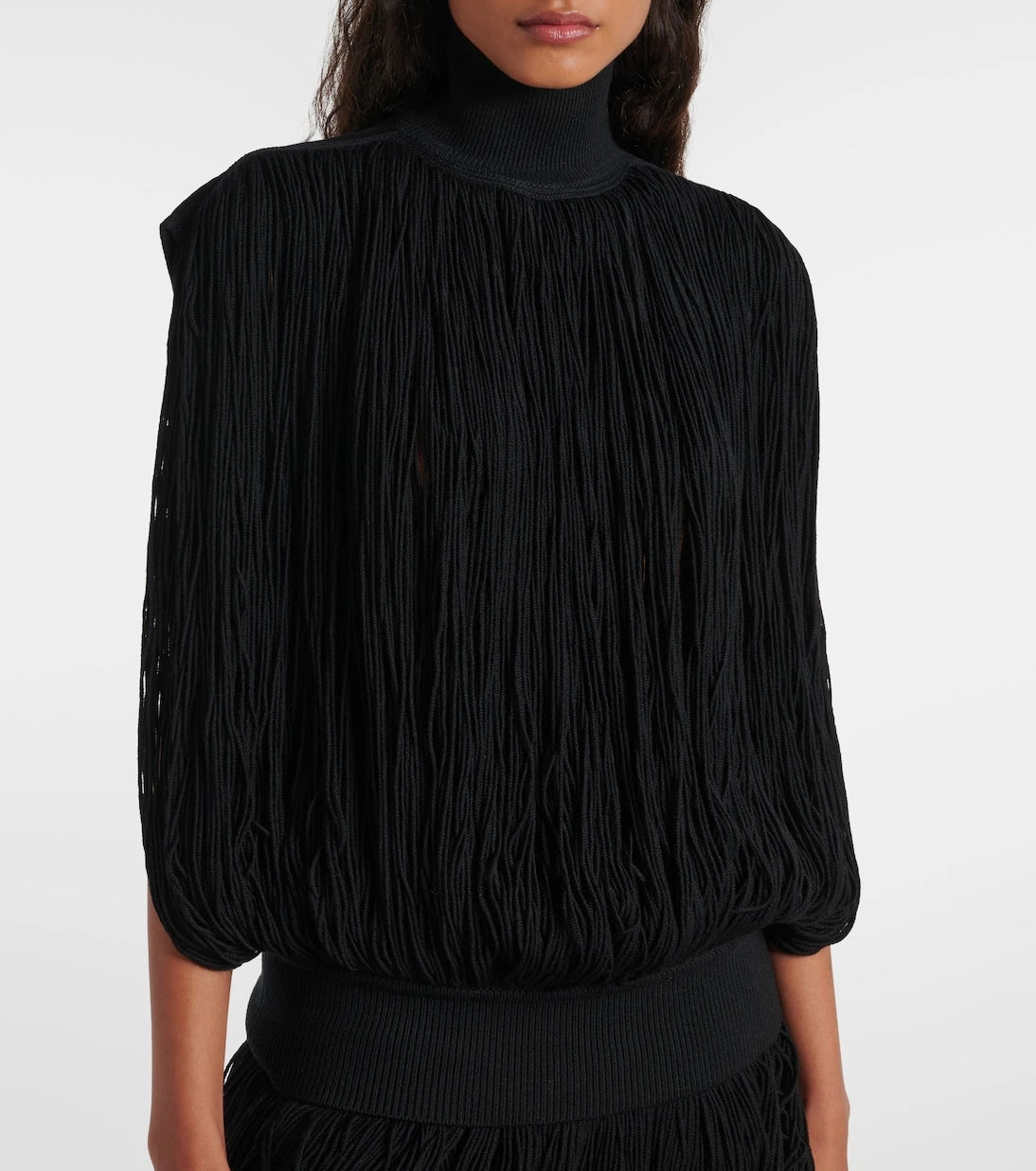 Alaïa - Fringed wool sweater