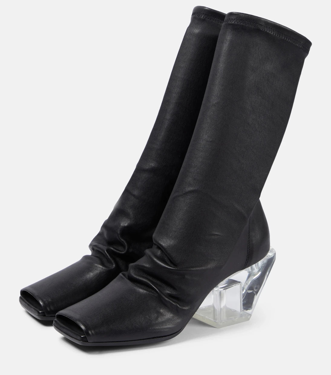 Rick Owens - Stretch leather ankle boots