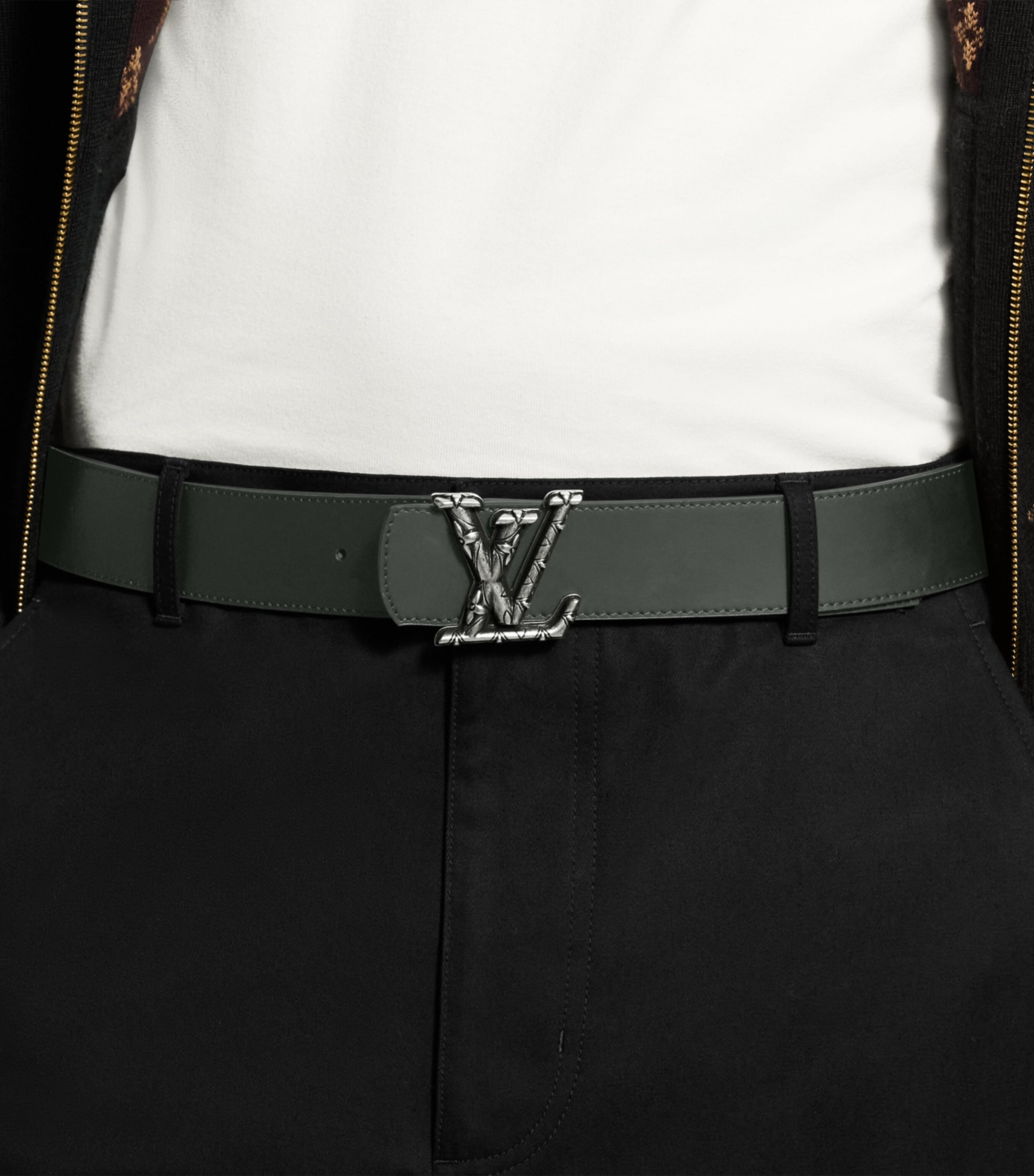 LOUIS VUITTON Leather Dimension Drift Belt