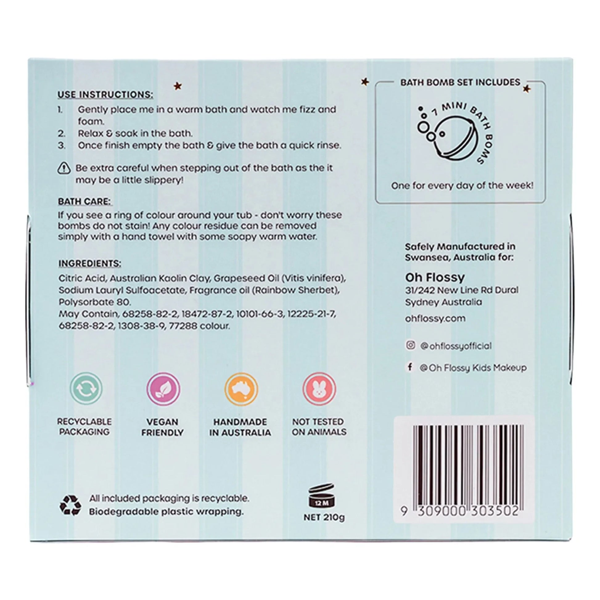 Oh Flossy - Bath bombs - Set of 7