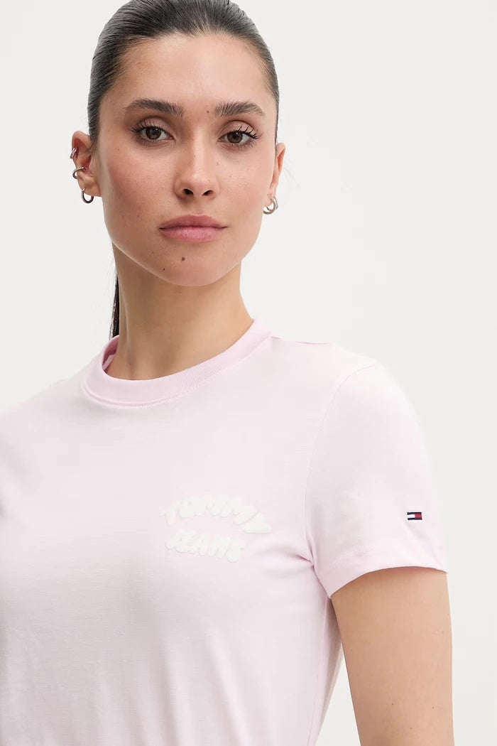 Tommy Jeans kadın pamuklu tişört