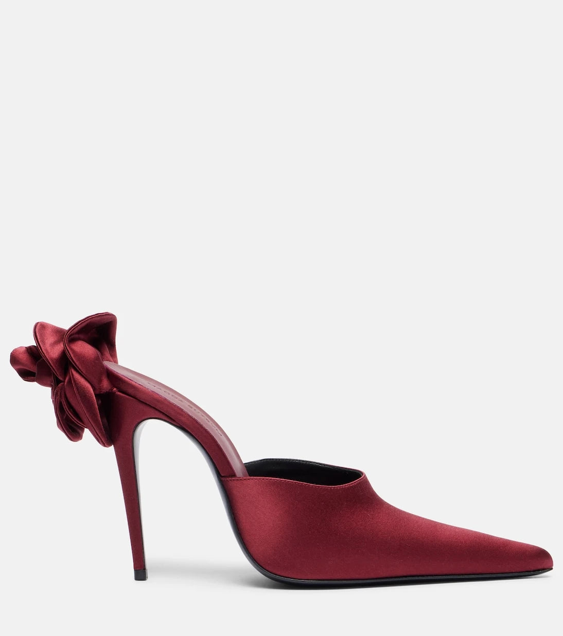 Magda Butrym - Floral-appliqué satin pumps